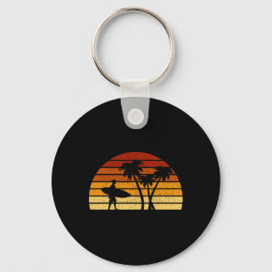 Porte-clés Cadeau Vintage Sun Surfing pour surfeurs et surfeu
