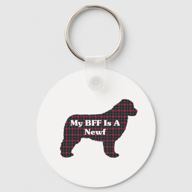 Porte-clés Cadeaux BFF de Terre-Neuve (Recto)