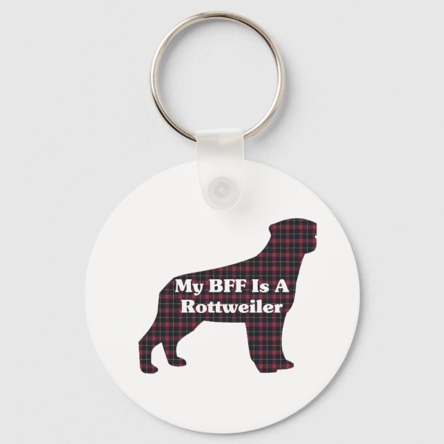 Porte-clés Cadeaux BFF Rottweiler (Recto)