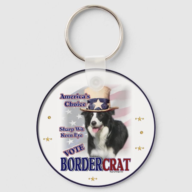 Porte-clés Cadeaux Border Collie (Recto)