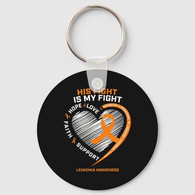 Porte-clés Cadeaux Combattants Leukemia Sensibilisation Mari  (Recto)