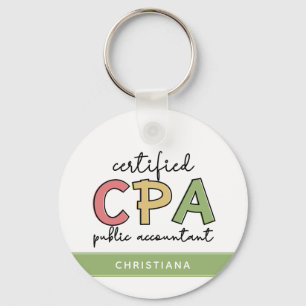 Porte-clés Cadeaux comptables publics certifiés CPA personnal