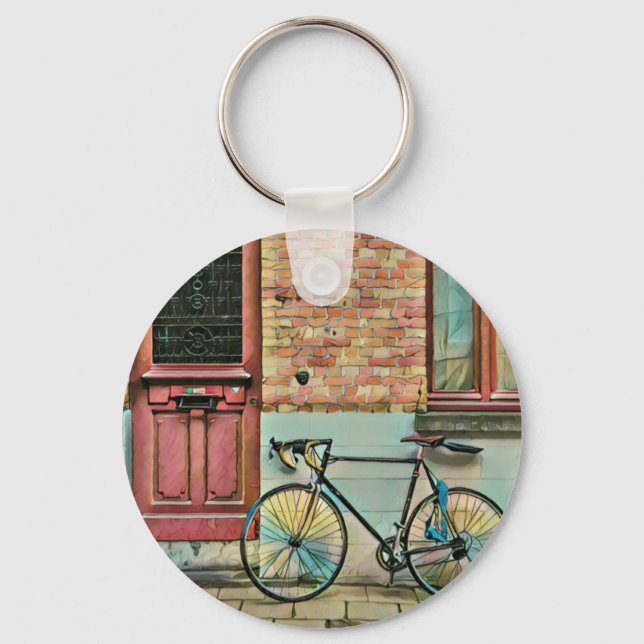 Porte-clés Cadeaux d'anniversaire pour les amateurs de vélo (Recto)