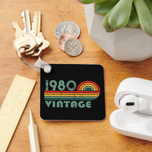 Porte-clés Cadeaux d'anniversaire vintages personnalisés