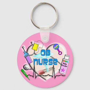 Porte-clés Cadeaux d'art d'infirmière d'OB