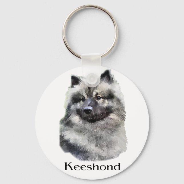 Porte-clés Cadeaux d'art Keeshond (Recto)