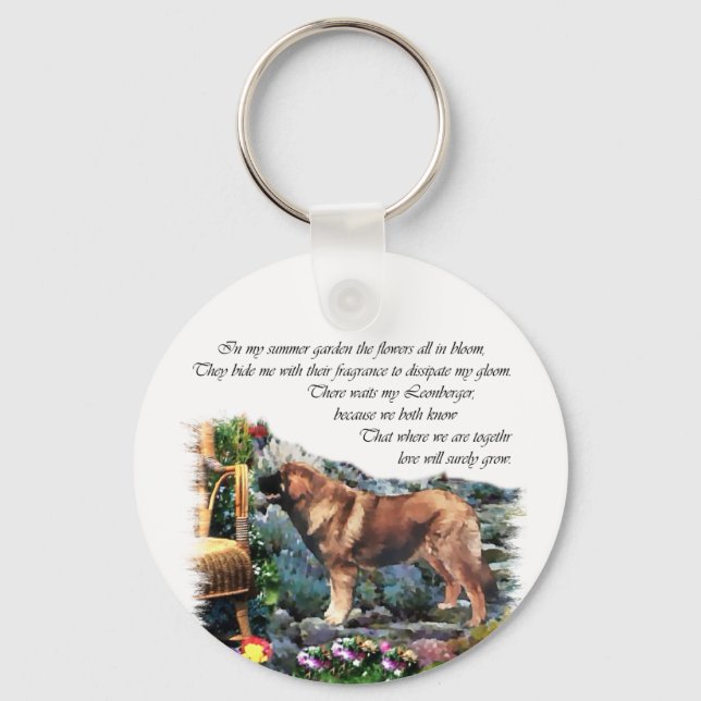 Porte-clés Cadeaux d'art Leonberger (Recto)