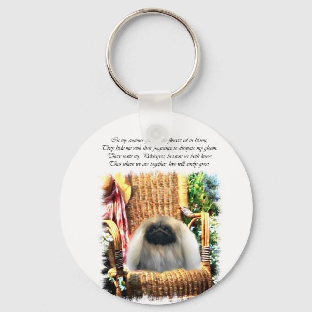 Porte-clés Cadeaux d'art Pekingese (Recto)