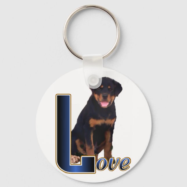 Porte-clés Cadeaux d'art Rottweiler (Recto)