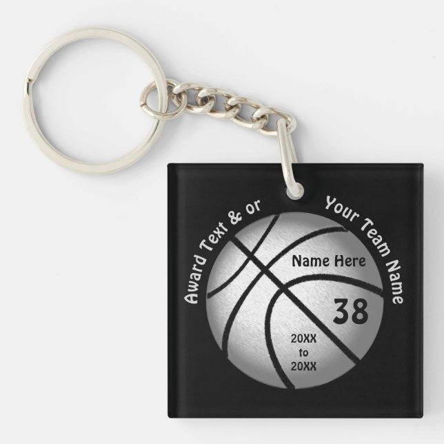 Porte-clés Cadeaux de basket-ball personnalisables à moindre  (Devant)