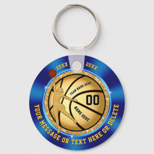 Porte-clés Cadeaux de basketball bon marché Blue Gold pour éq