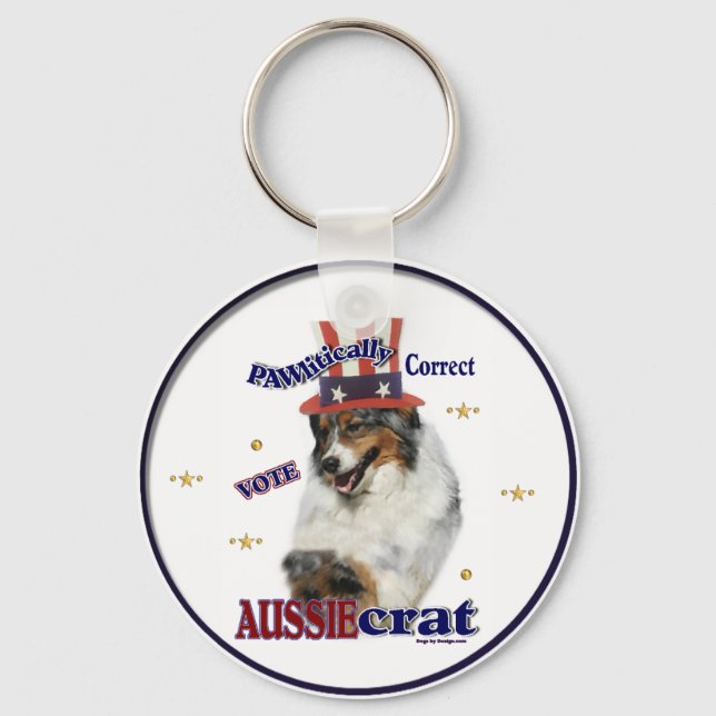 Porte-clés Cadeaux de berger australiens (Recto)