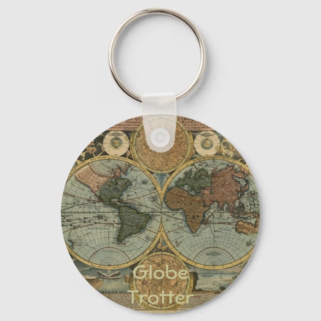 Porte-clés Cadeaux de cartes du Vieux-Monde (Recto)