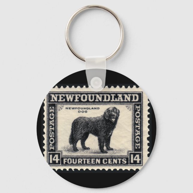 Porte-clés Cadeaux de chiens de Terre-Neuve (Recto)