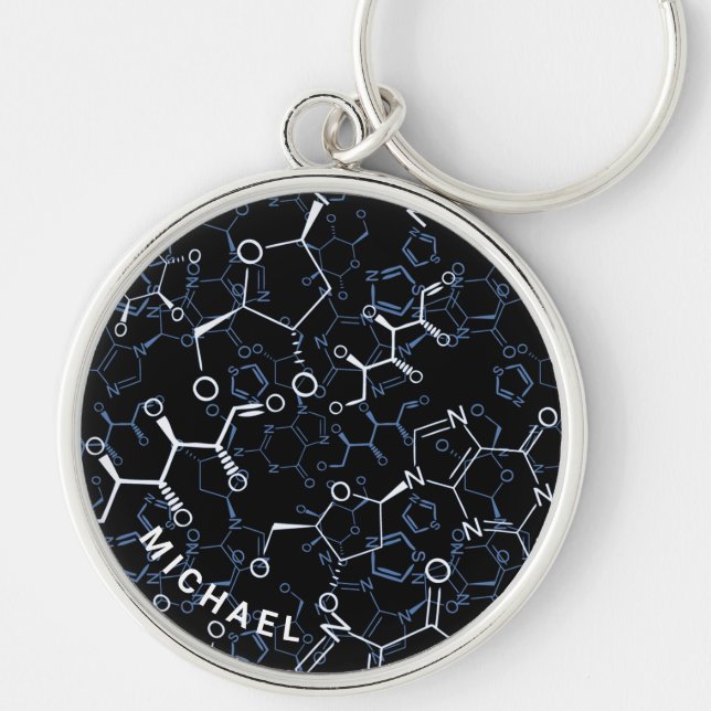 Porte-clés Cadeaux de chimie de formule chimique personnalisé (Devant)