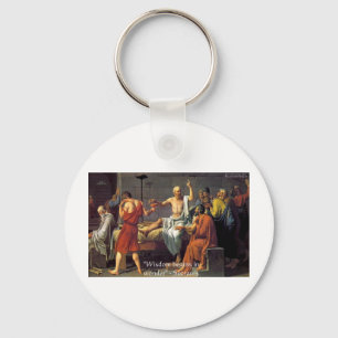 Porte-clés Cadeaux de citations de Socrate "Sagesse/Merveille