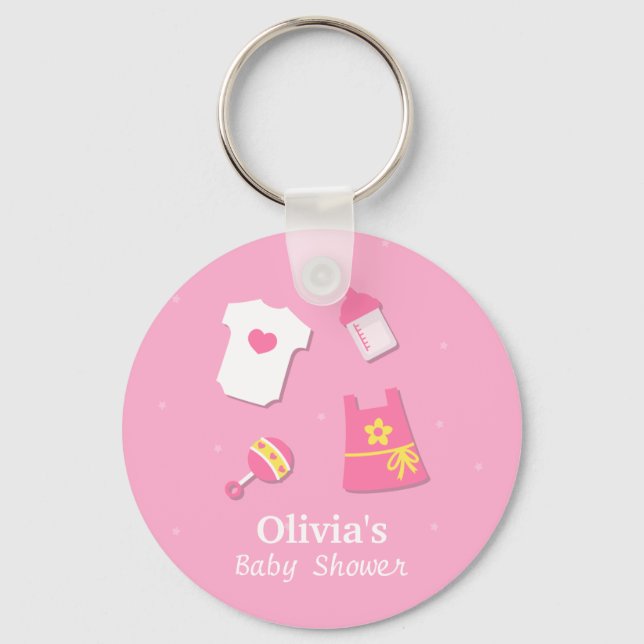 Porte-clés Cadeaux de fête élégants et modernes pour Baby Sho (Recto)
