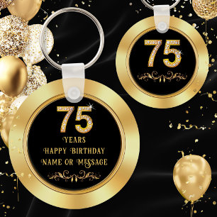 Porte-clés Cadeaux de fête personnalisés pour 75e anniversair