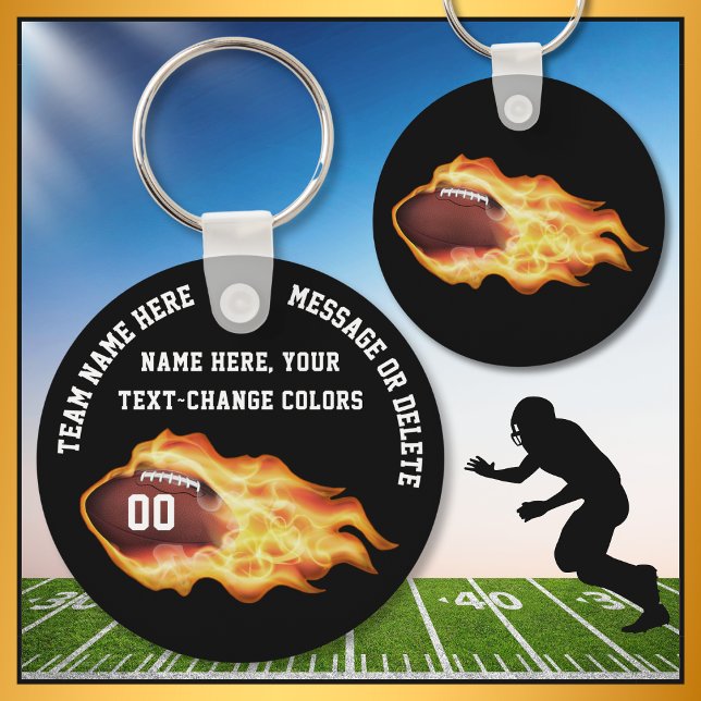 Porte-clés Cadeaux de football bon marché pour TEAM avec NUMB (Cheap Football Gifts for players. Personalized Football Team Gifts. Football bag tags. Keychain.)