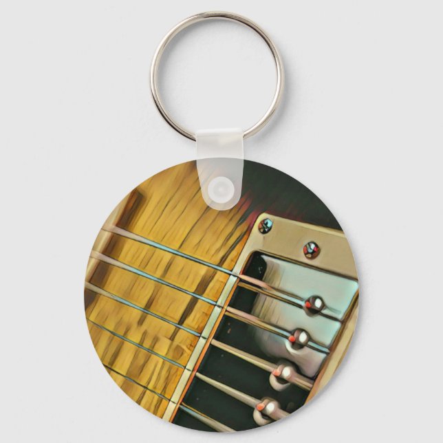 Porte-clés Cadeaux de guitare pour lui (Recto)