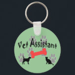 Porte-clés Cadeaux de l'assistant vétérinaire<br><div class="desc">Adjoint vétérinaire Cadeaux,  t-shirts,  tasses,  casquettes,  sacs fourre-tout,  cartes,  porte - clés... adorable</div>