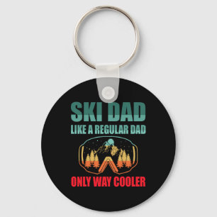 Porte-clés Cadeaux de neige de ski rétro vintage pour skieurs