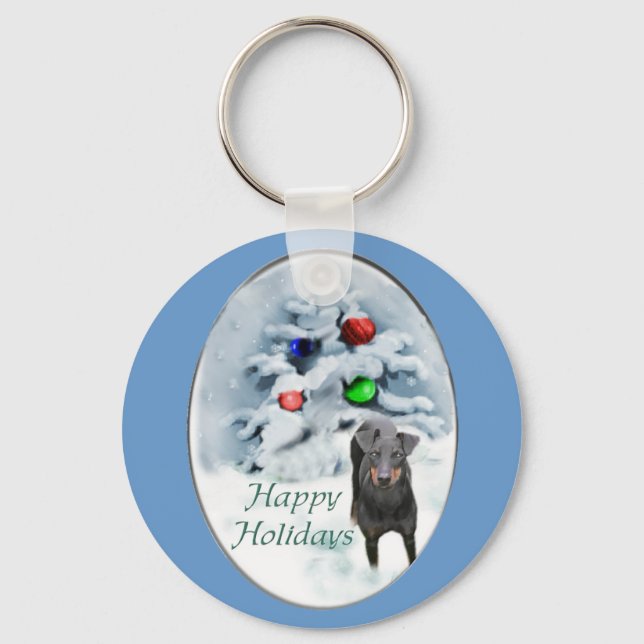 Porte-clés Cadeaux de Noël de Manchester Terrier (Recto)