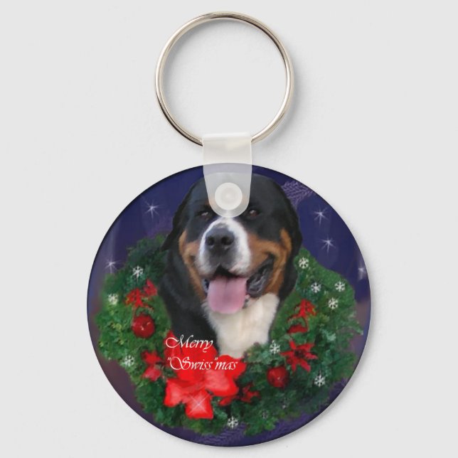 Porte-clés Cadeaux de Noël pour Grand Bouvier Suisse (Recto)