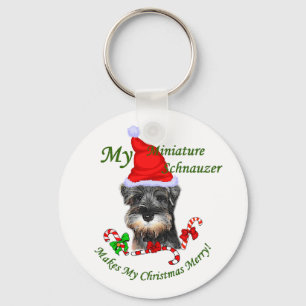 Porte-clés Cadeaux de Noël Schnauzer Miniature