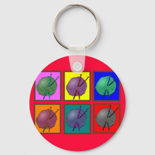 Porte-clés Cadeaux de Popart de tricot