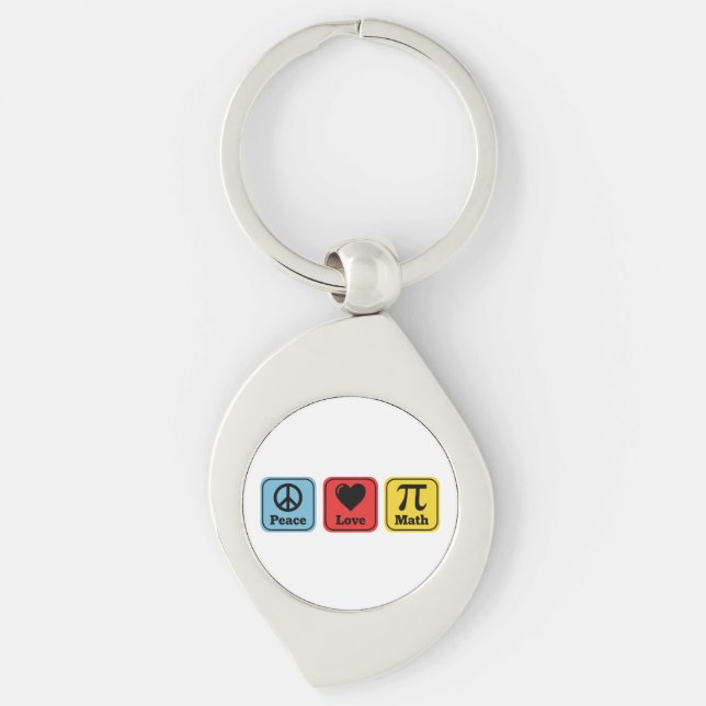 Porte-clés Cadeaux de professeurs de mathématiques de paix d' (Devant)