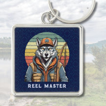 Cadeaux de retraite de loup vintage pour le pêcheu