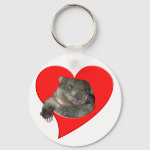 Porte-clés Cadeaux de Saint-Valentin, amour de wombat !