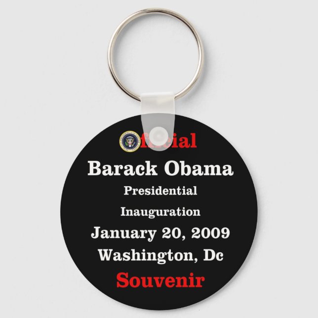 Porte-clés Cadeaux de souvenirs officiels d'investiture Obama (Recto)