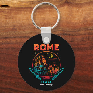 Porte-clés Cadeaux de Souvenirs Vintage Roma Italia Colosseum