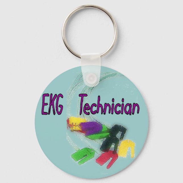 Porte-clés Cadeaux de technicien EKG (Recto)