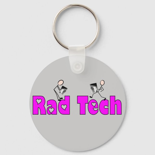Porte-clés Cadeaux de technicien en radiologie "Rad Tech" (Recto)
