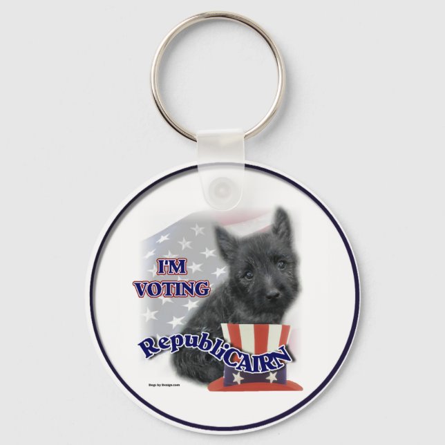 Porte-clés Cadeaux de Terrier Cairn (Recto)