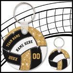 Porte-clés Cadeaux de volley-ball noir et or bon marché 4 boî<br><div class="desc">Cadeaux de volley-ball Black and Gold personnalisés avec 4 boîtes de texte à saisir dans l'équipe, le nom du joueur, l'année et le numéro de Jersey ou supprimer. Pour des changements de couleur, de produit ou de conception, appelez Zazzle Designer Linda : 239-949-9090 Des idées de volley-ball bon marché pour...</div>