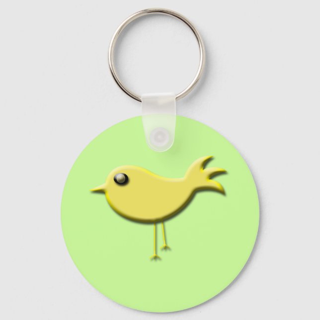 Porte-clés Cadeaux d'oiseaux jaunes (Recto)