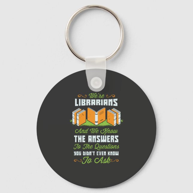 Porte-clés Cadeaux drôles pour bibliothécaire (Recto)