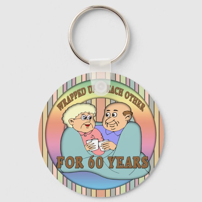 Porte-clés Cadeaux du 60e anniversaire du Mariage (Recto)