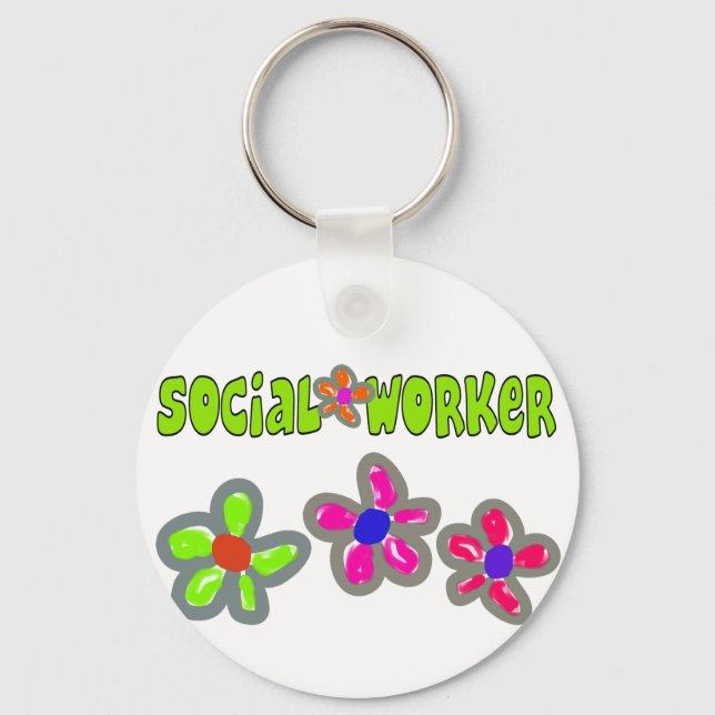 Porte-clés Cadeaux d'un travailleur social (Recto)