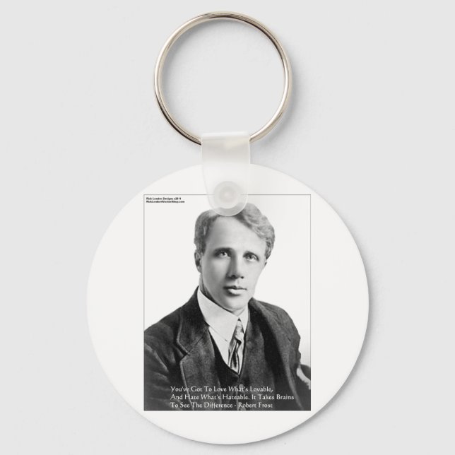 Porte-clés Cadeaux et Cartes de Citation Robert Frost Aimable (Recto)