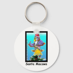Porte-clés Cadeaux et T-shirts de Noël drôles de Macaws de Sa
