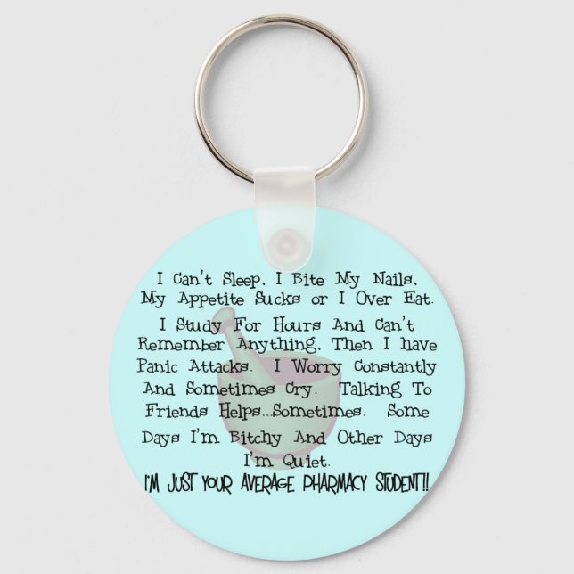 Porte-clés Cadeaux étudiants en pharmacie moyens (Recto)