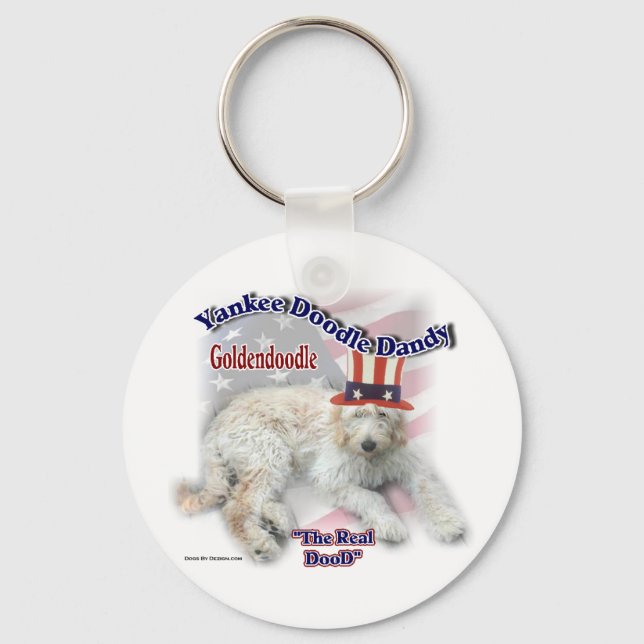 Porte-clés Cadeaux Goldendoodle (Recto)
