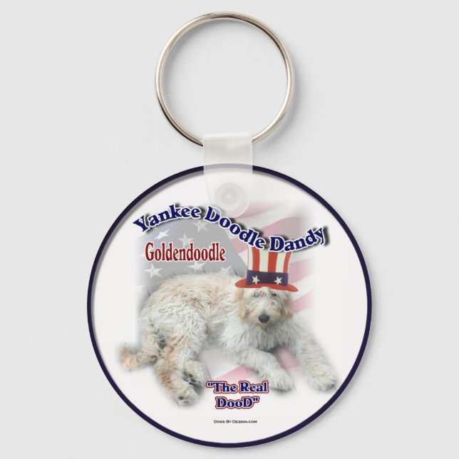 Porte-clés Cadeaux Goldendoodle (Recto)