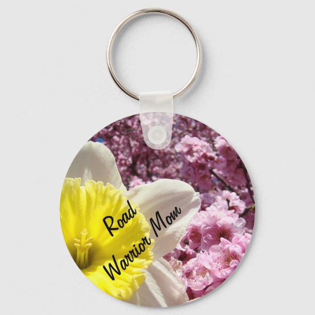 Porte-clés cadeaux Maman Guerrière de la Route Fle (Recto)