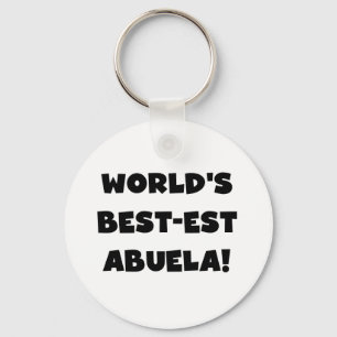 Porte-clés Cadeaux noirs et blancs du Meilleur-est Abuela du